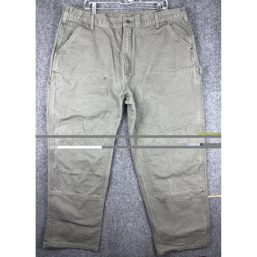 Carhartt B136 MOS Double-Knee Duck Canvas Pants 42x30 Dungaree Fit *Mint*